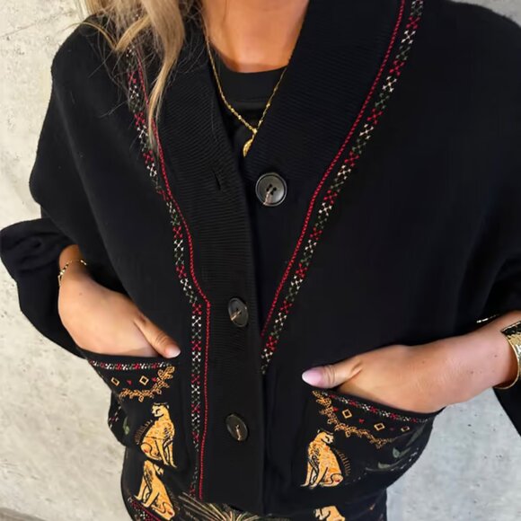 "Astrid" Bomber Cardigan - Picture 2 of 3